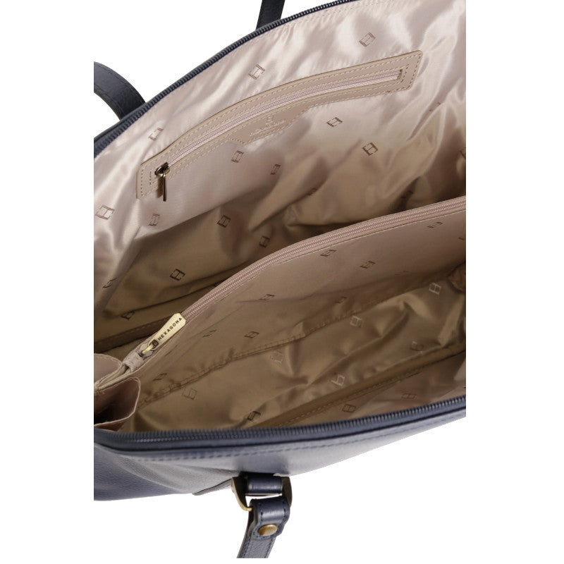 HEXAGONA Sac porté épaule 2 anses - A4 - Cuir