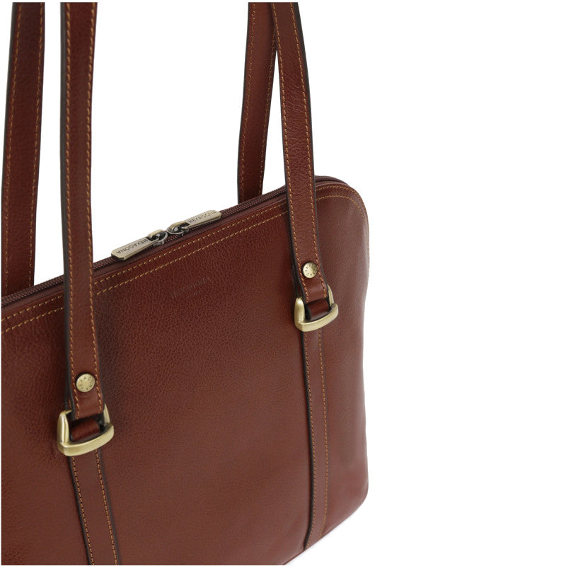 HEXAGONA Sac porté épaule 2 anses - A4 - Cuir