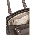 HEXAGONA Sac porté épaule 2 anses - Cuir de vachette grainé