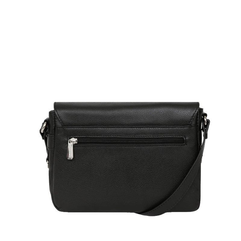 HEXAGONA Sac porté travers - Cuir de vachette grainé