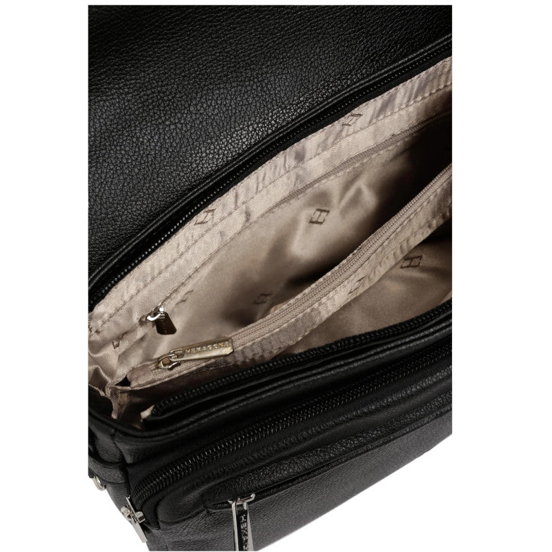 HEXAGONA Sac porté travers - Cuir de vachette grainé