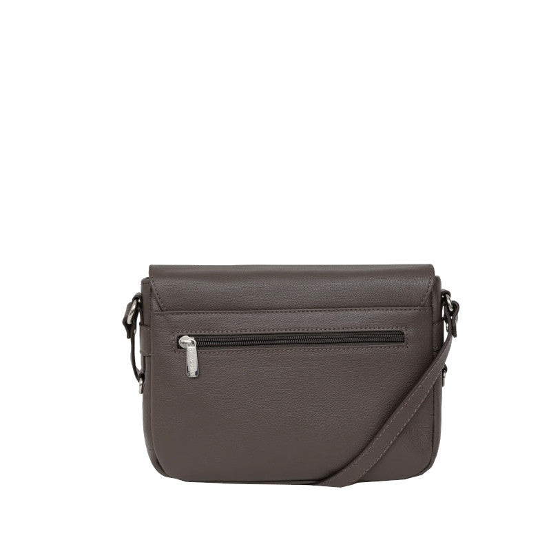 HEXAGONA Sac porté travers - Cuir de vachette grainé