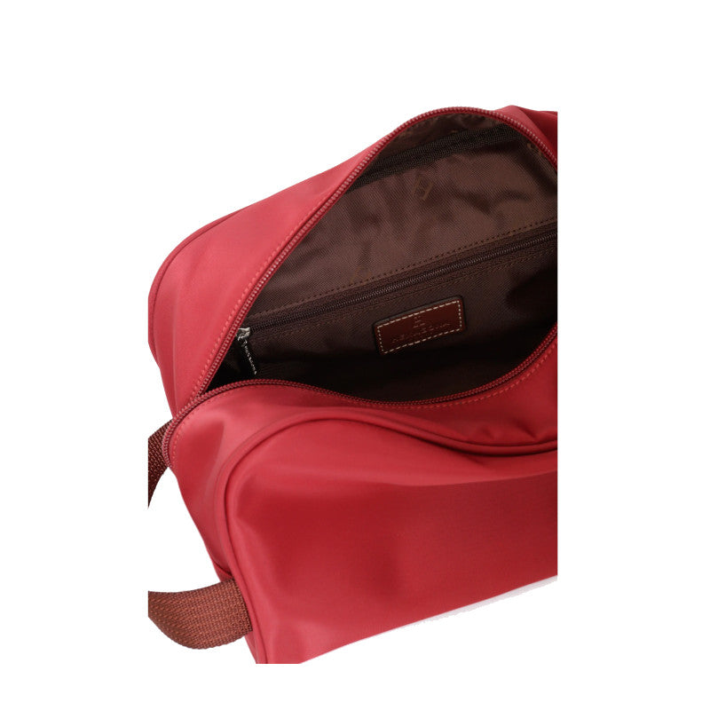 HEXAGONA Trousse de toilette - Nylon /croûte de cuir de vachette