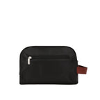 HEXAGONA Trousse de toilette - Nylon /croûte de cuir de vachette