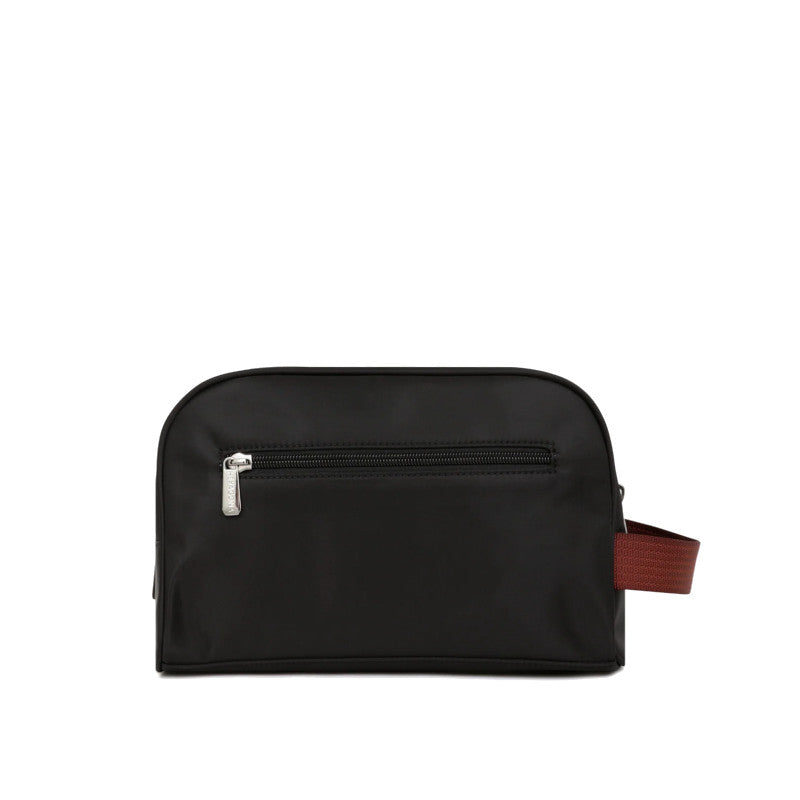 HEXAGONA Trousse de toilette - Nylon /croûte de cuir de vachette