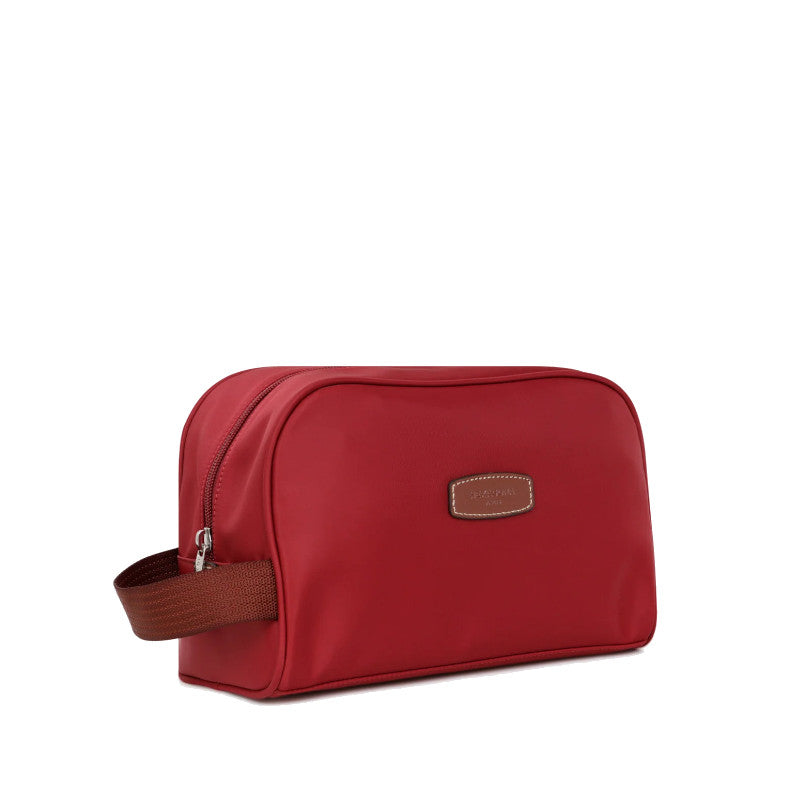 HEXAGONA Trousse de toilette - Nylon /croûte de cuir de vachette
