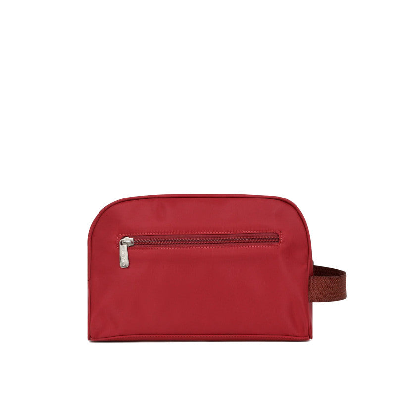 HEXAGONA Trousse de toilette - Nylon /croûte de cuir de vachette
