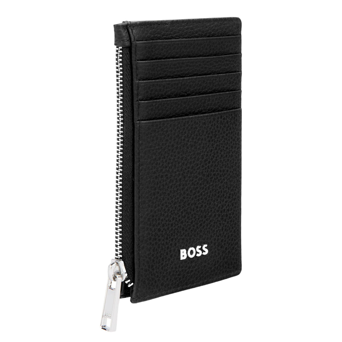 Noir - Hugo Boss Porte-cartes zip Classic Grained