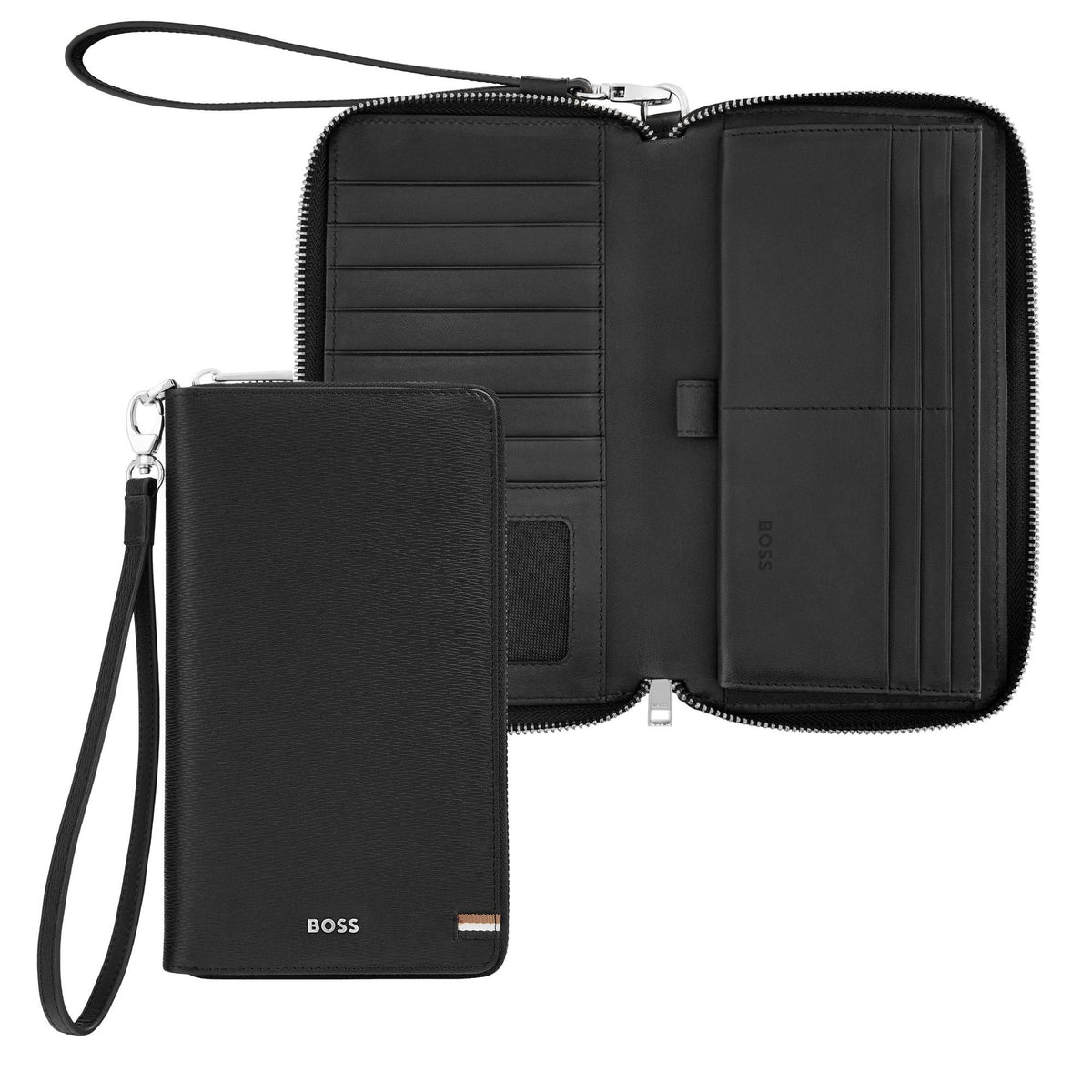 Noir - Hugo Boss Portefeuille voyage Iconic
