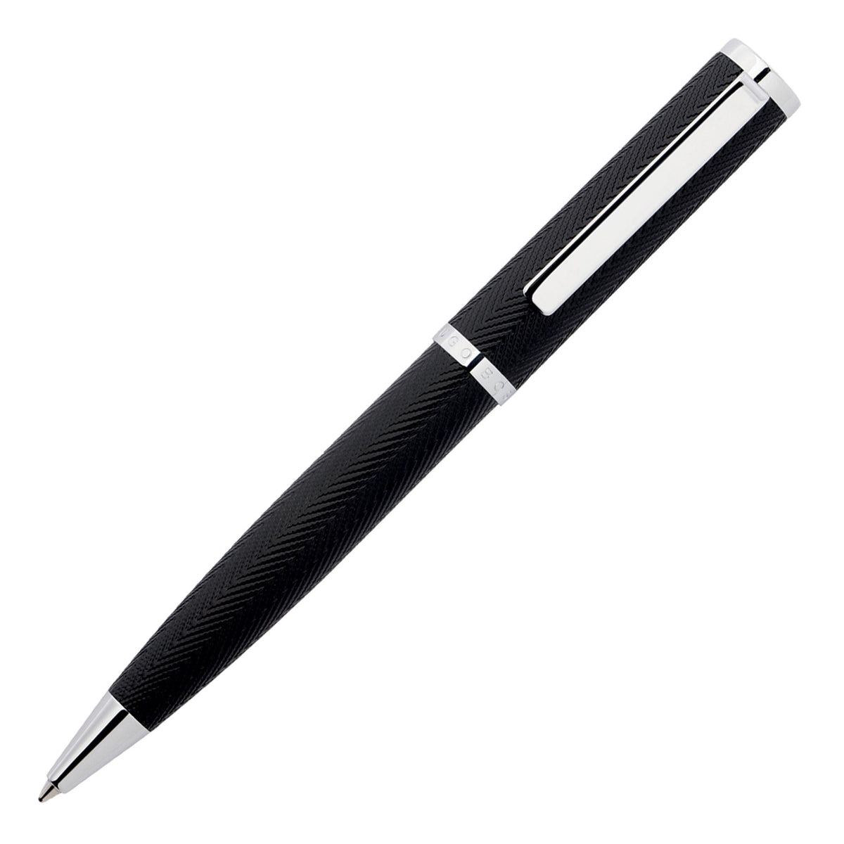Chrome - Hugo Boss Stylo bille Formation Herringbone Chrome