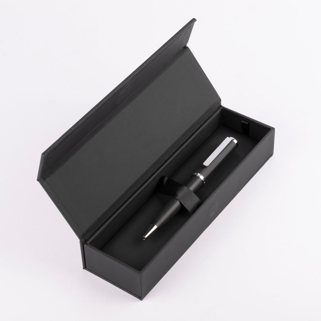 Chrome - Hugo Boss Stylo bille Formation Herringbone Chrome
