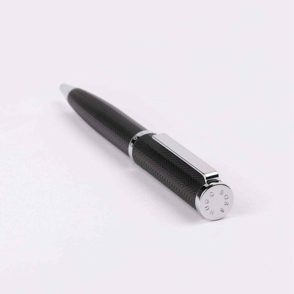 Chrome - Hugo Boss Stylo bille Formation Herringbone Chrome