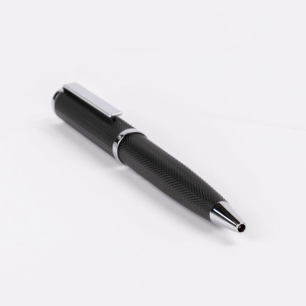 Chrome - Hugo Boss Stylo bille Formation Herringbone Chrome