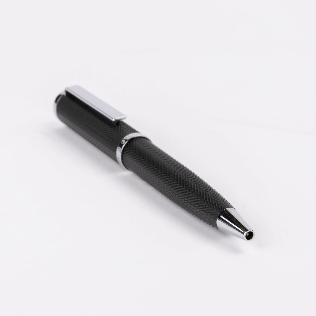 Chrome - Hugo Boss Stylo bille Formation Herringbone Chrome