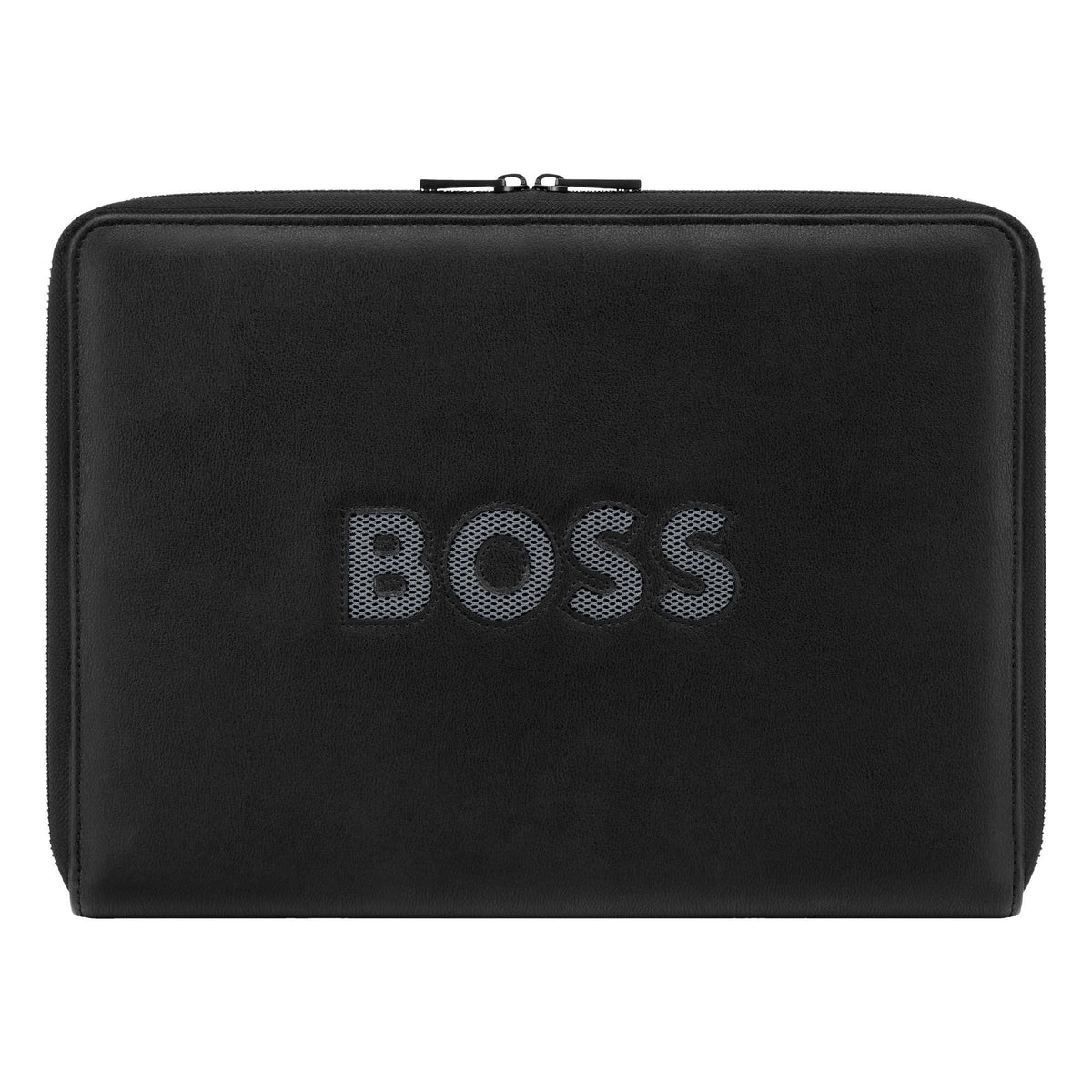 Noir & Gris - Hugo Boss Conférencier A4 zip Boss Cut Out