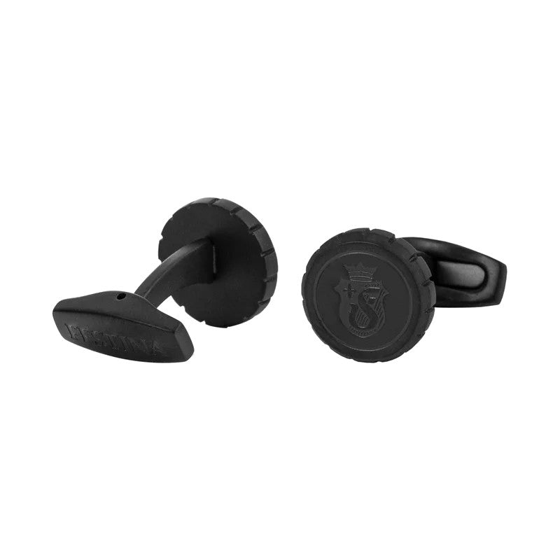 HUGO BOSS Boutons de manchette Chronobike Noir Mat Festina