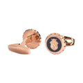 HUGO BOSS Boutons de manchette Chronobike bleu marine et or rose Festina