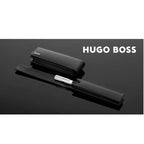 HUGO BOSS Étui à stylo simple, finition grainée noire classique