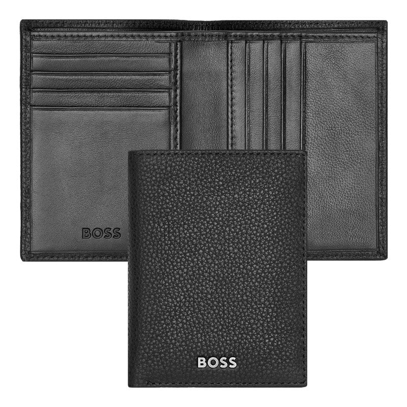 HUGO BOSS Porte-cartes Double Classic Grained Black
