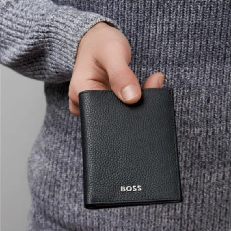 HUGO BOSS Porte-cartes Double Classic Grained Black