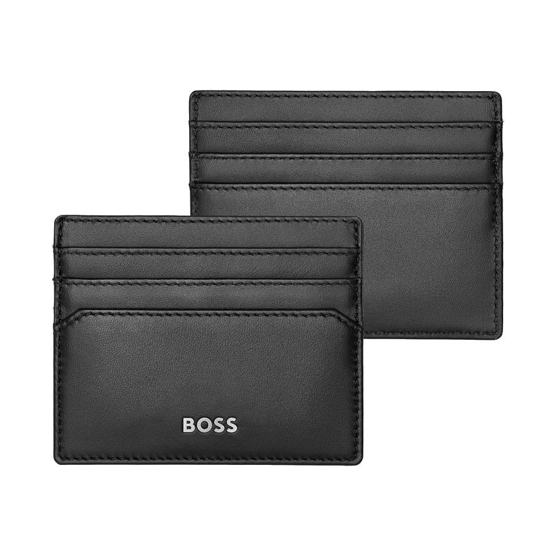 HUGO BOSS Porte-cartes Double Classic Smooth Noir