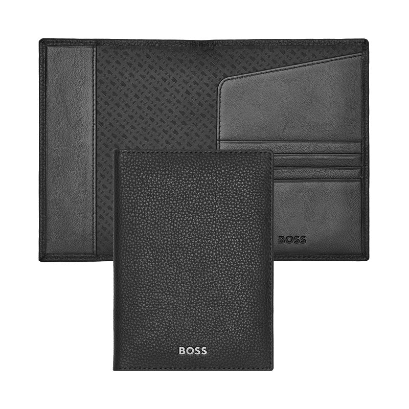 HUGO BOSS Porte-passeport grainé classique