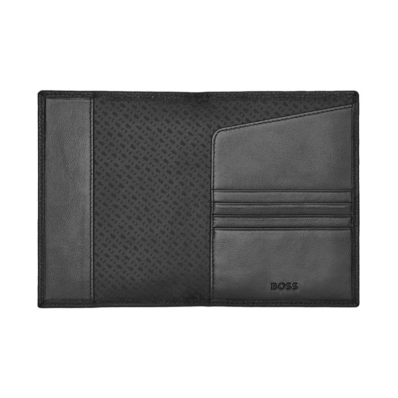 HUGO BOSS Porte-passeport grainé classique