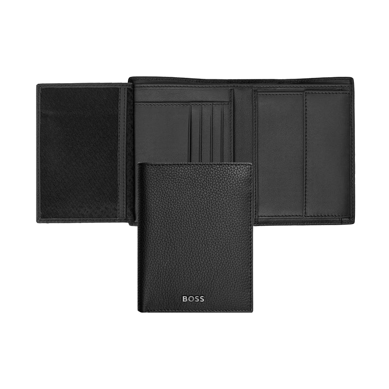 HUGO BOSS Portefeuille Vertical porte-monnaie avec flap Classic Grained