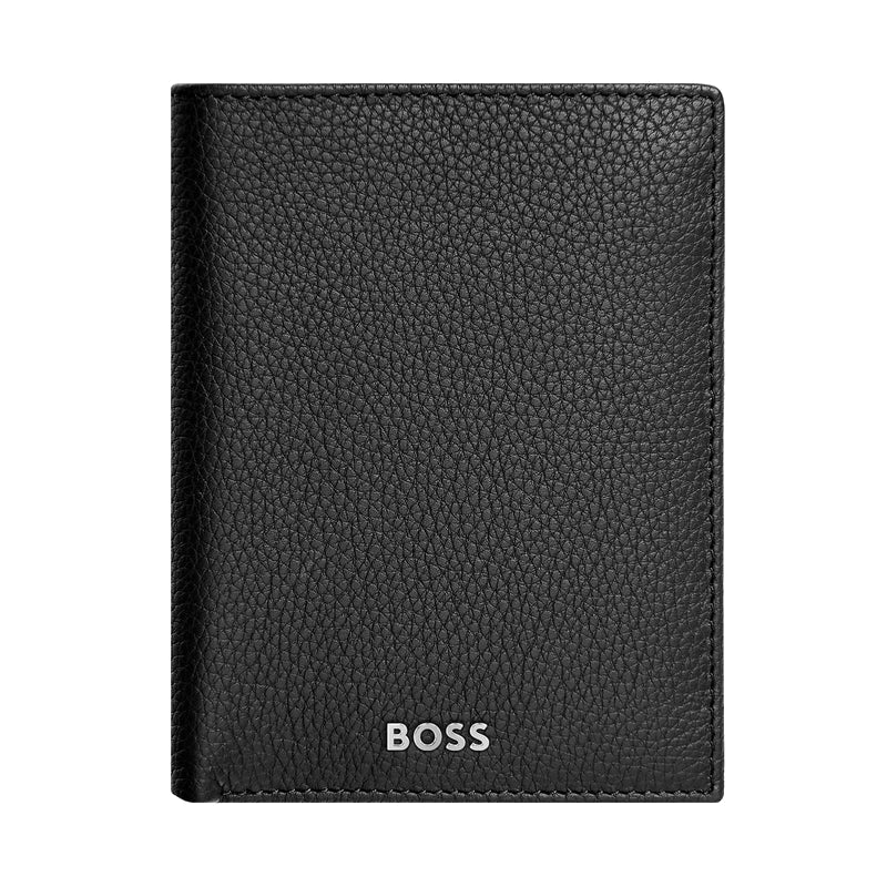 HUGO BOSS Portefeuille Vertical porte-monnaie avec flap Classic Grained