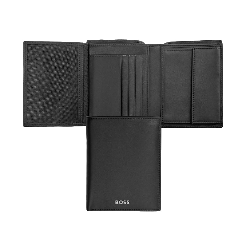 HUGO BOSS Portefeuille Vertical porte-monnaie avec flap Classic Smooth