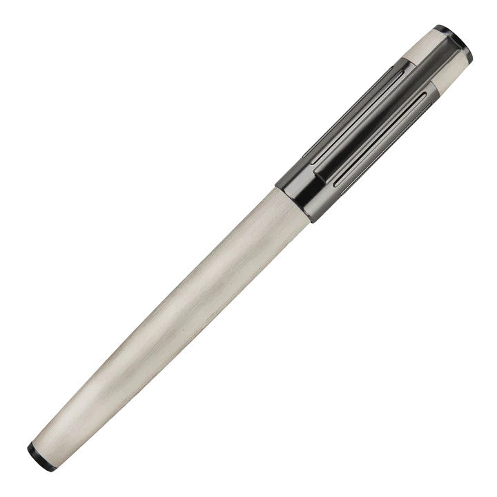HUGO BOSS Stylo roller Engrenages chromés