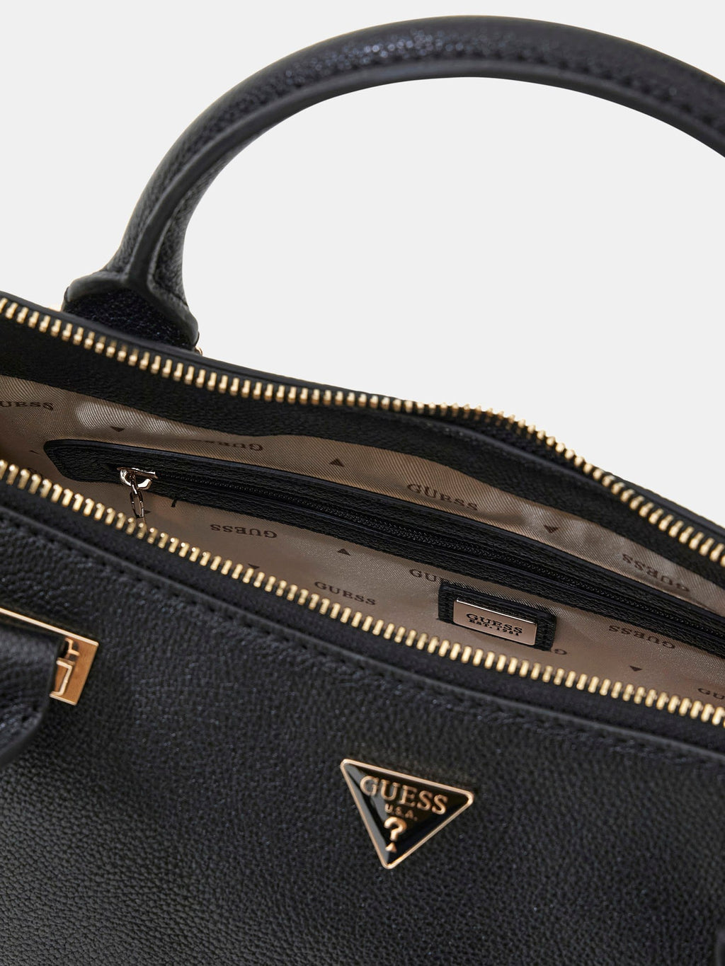 Noir - GUESS Sac à main Evie Triple Comp Satchel