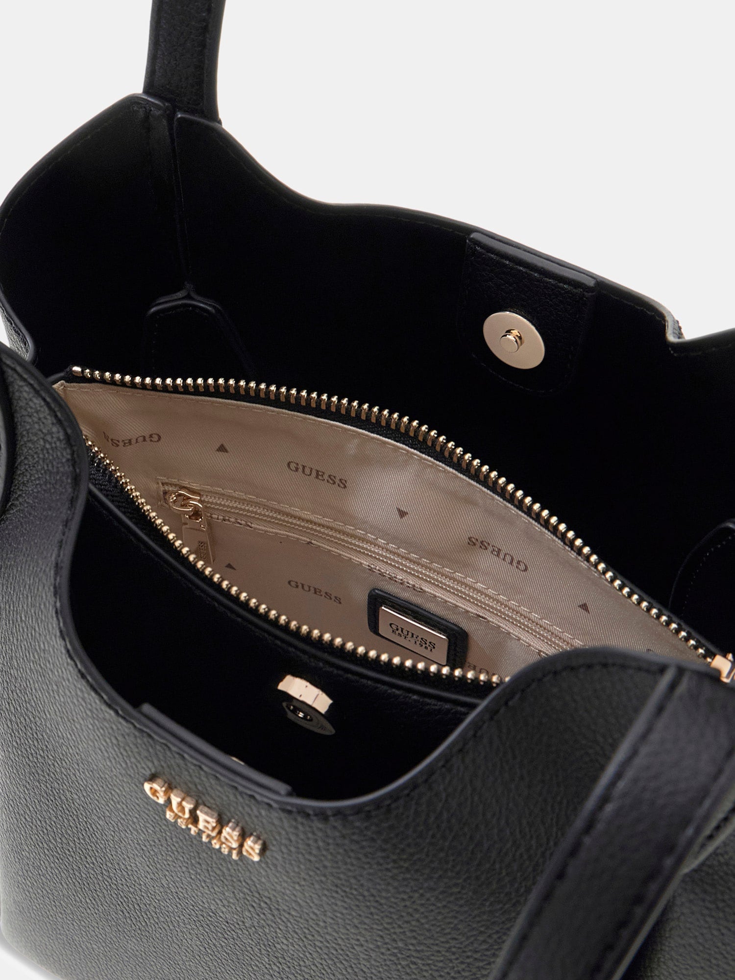 Noir - GUESS Sac à bandoulière Melody Bucket