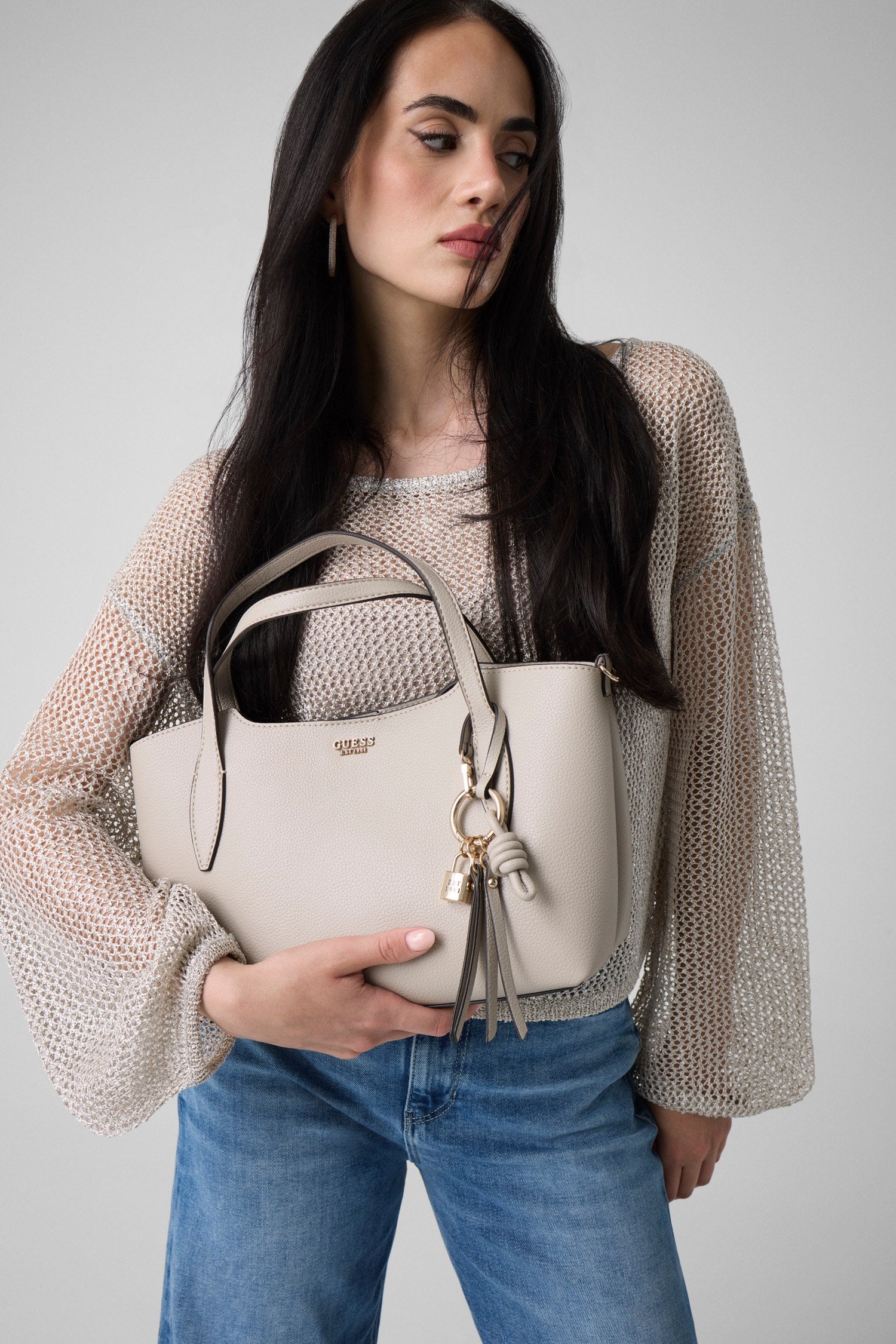 Light Taupe - GUESS Sac à main Melody 2 in 1