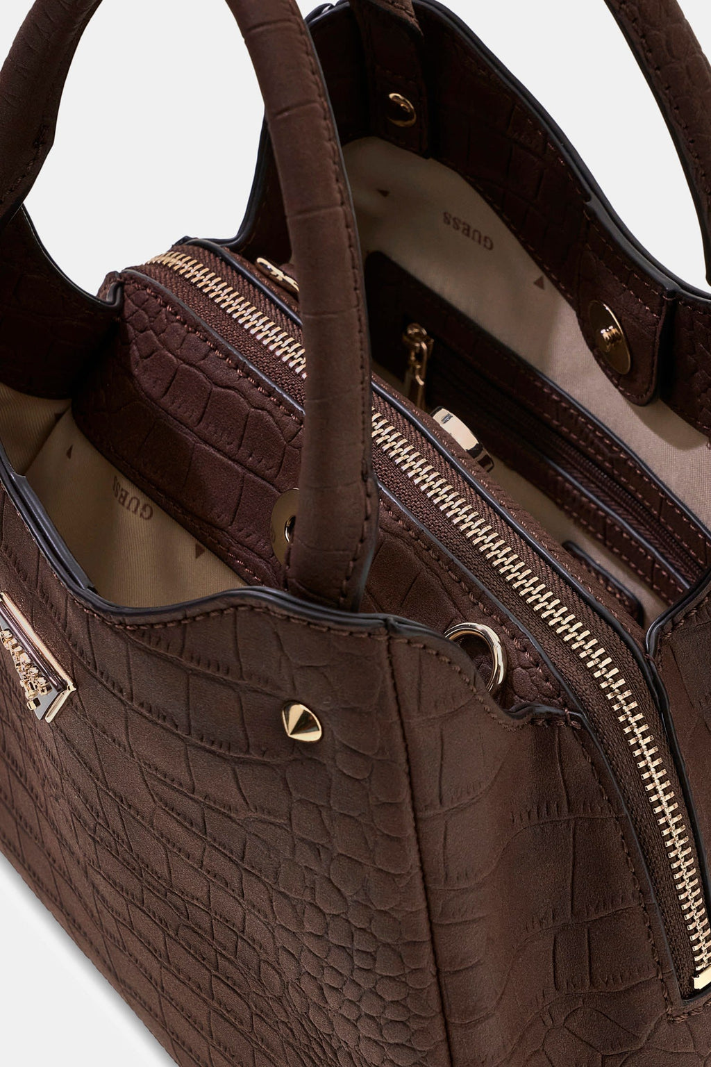 Espresso - GUESS Lorella Small Girlfriend Croco