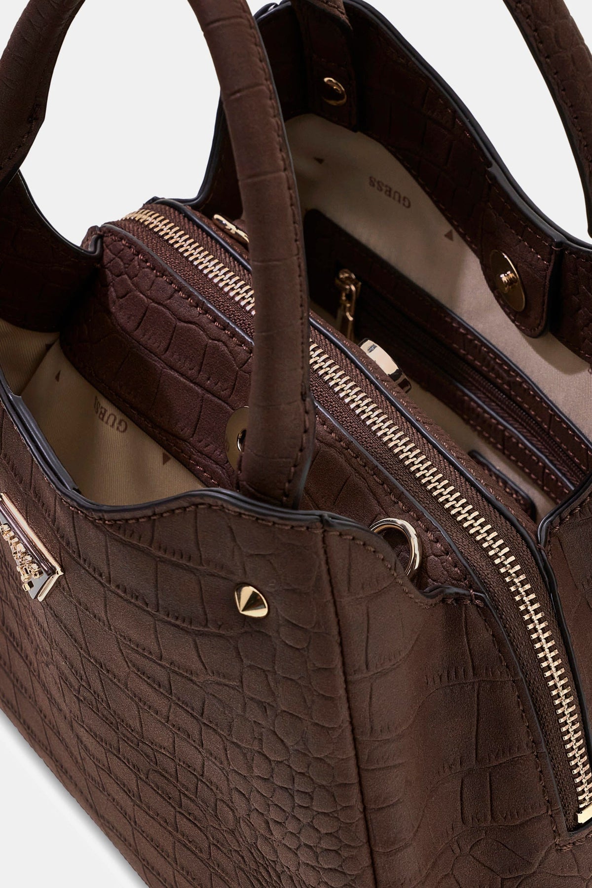 Espresso - GUESS Lorella Small Girlfriend Croco