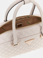 Stone - GUESS Sac à main Eco Rianee Satchel Stone