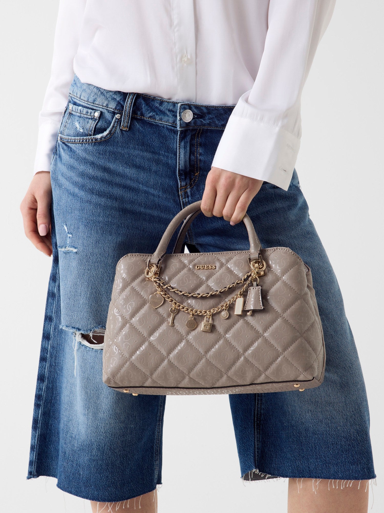 Beige - GUESS Sac à main Libby