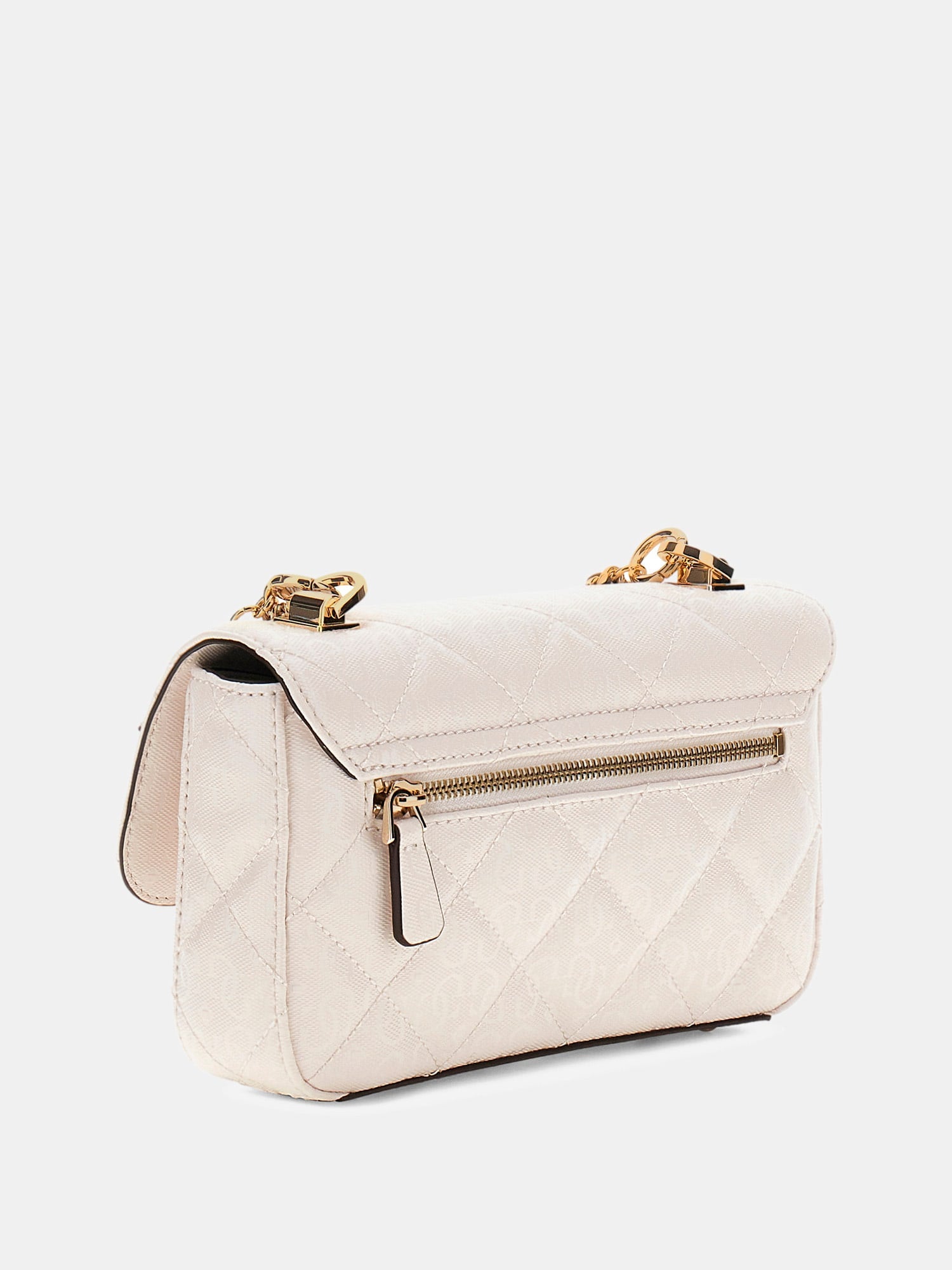 Crème - GUESS Sac à bandoulière Libby Flap Crossbody