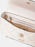 Crème - GUESS Sac à bandoulière Libby Flap Crossbody