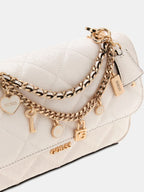 Crème - GUESS Sac à bandoulière Libby Flap Crossbody