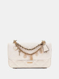 Crème - GUESS Sac à bandoulière Libby Flap Crossbody