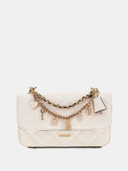 Crème - GUESS Sac à bandoulière Libby Flap Crossbody