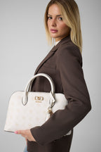 Ecru - GUESS Sac à main Emelie Logo