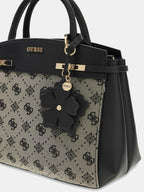 Noir - GUESS Sac à main Melinda Logo Tri Comp Satchel