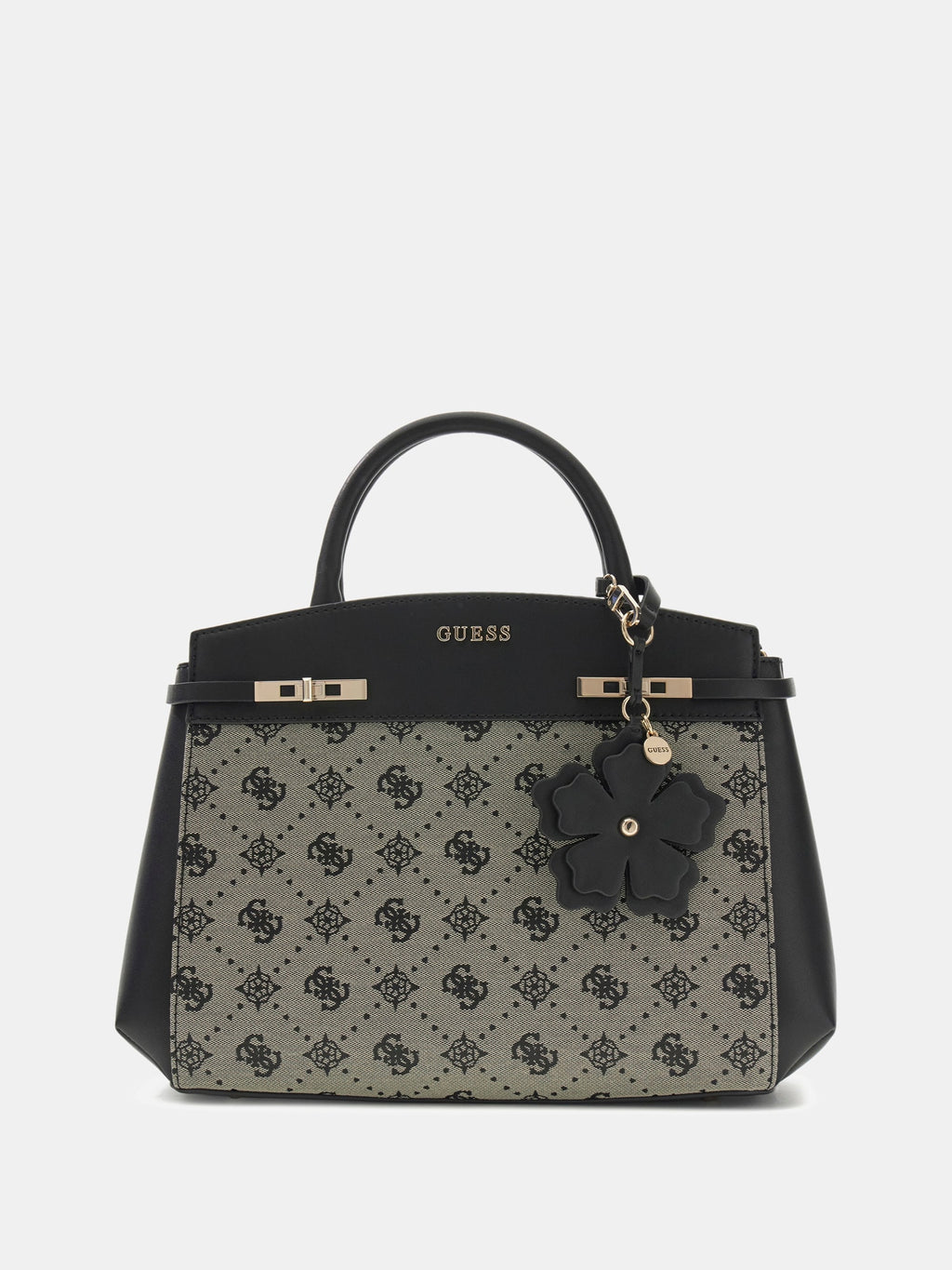 Noir - GUESS Sac à main Melinda Logo Tri Comp Satchel
