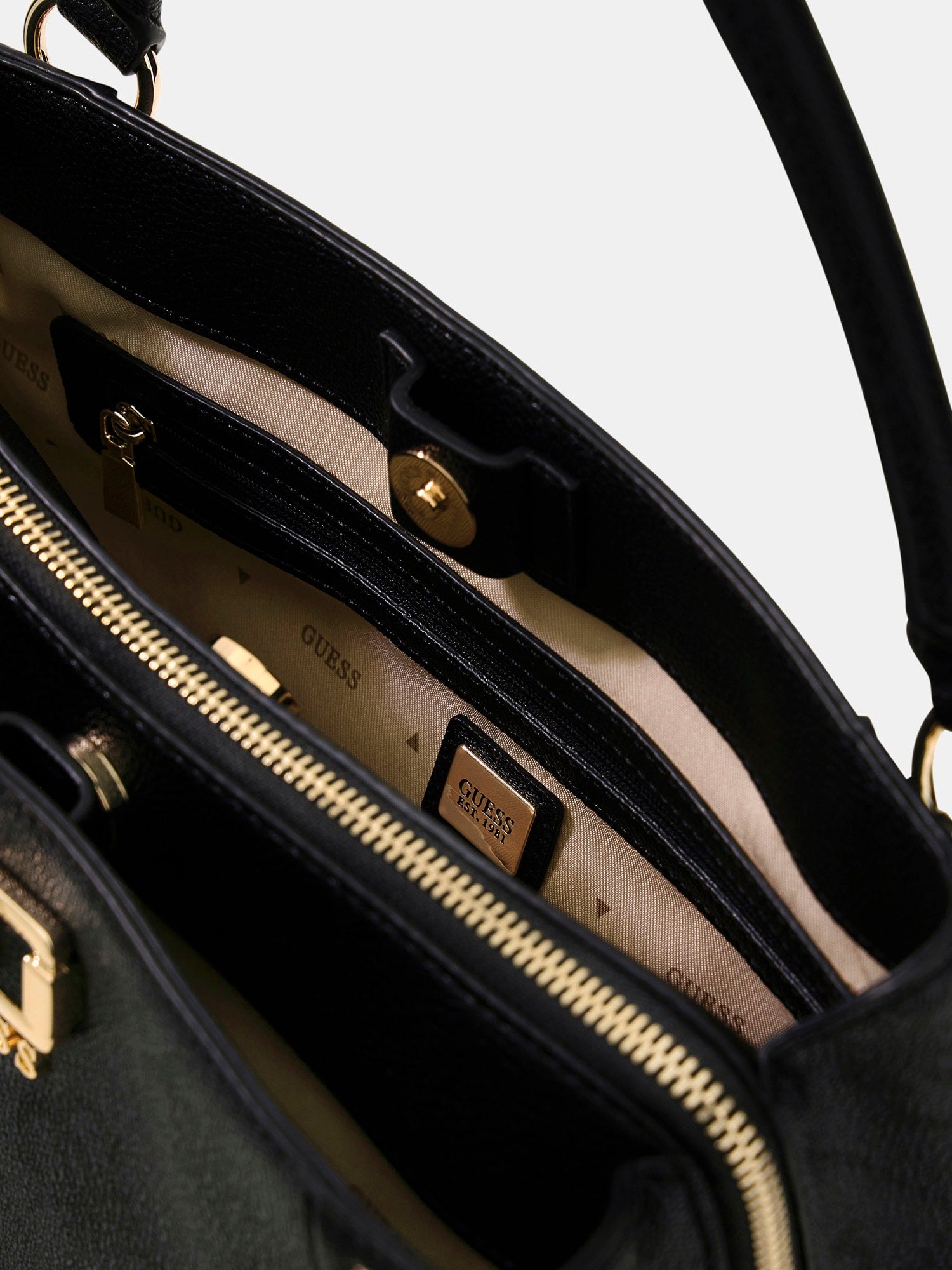 Coal - GUESS Sac à main Karnilla Logo