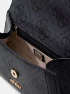 Coal - GUESS Sac à bandoulière Karnilla Logo Flap Shoulder