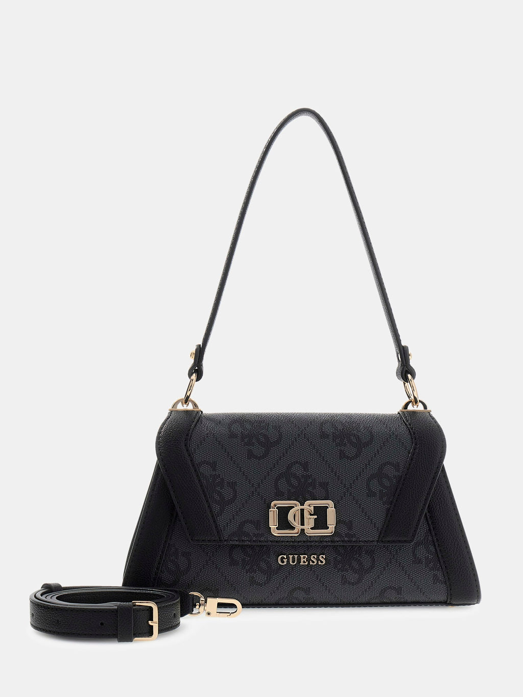 Coal - GUESS Sac à bandoulière Karnilla Logo Flap Shoulder