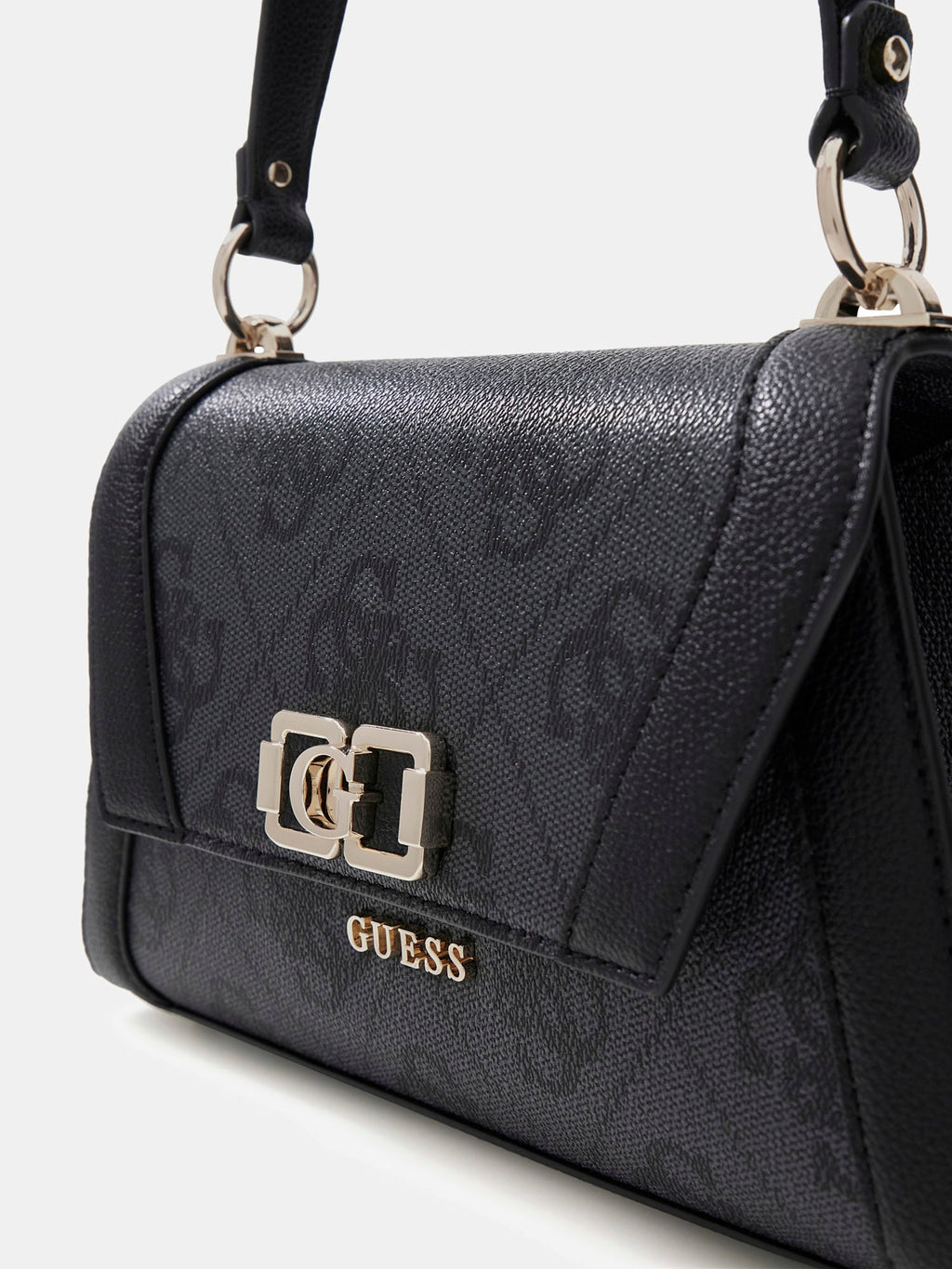 Coal - GUESS Sac à bandoulière Karnilla Logo Flap Shoulder